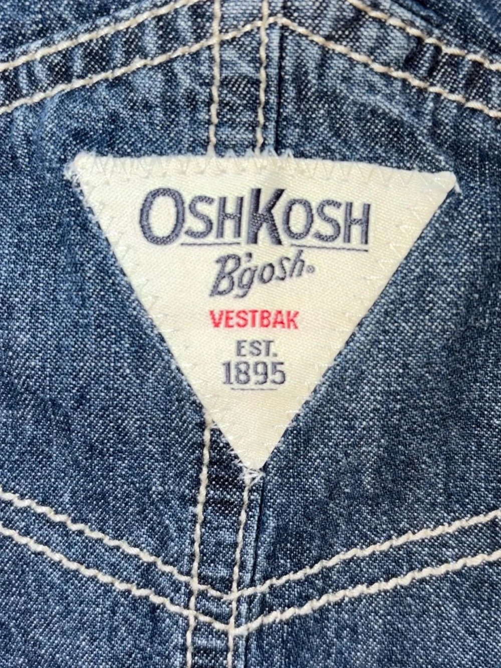 Vintage Y2K OshKosh B’gosh Denim Floral Gingham Overall Dress 2T Cottagecore